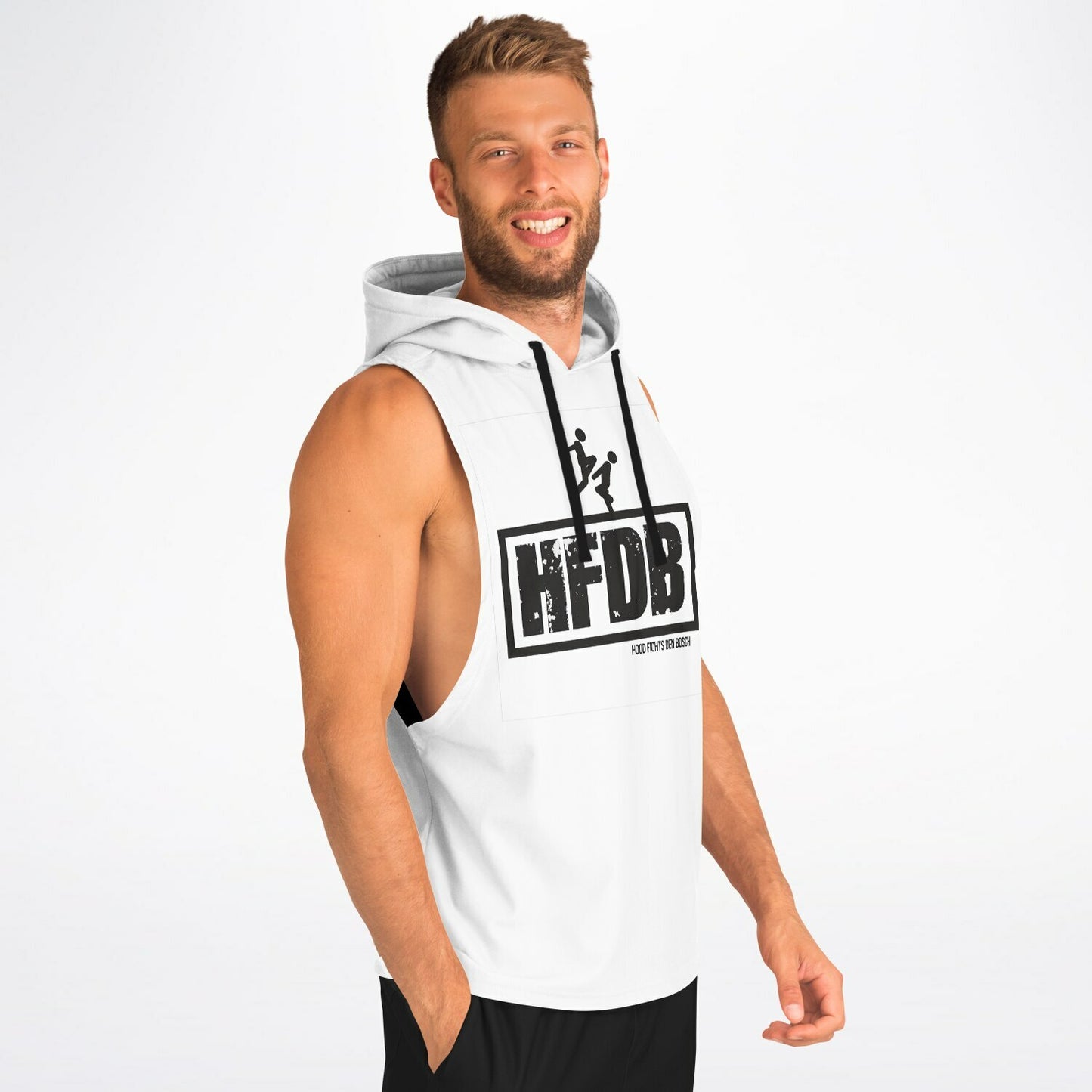 HFDB O.G Logo mouwloze Hoodie - Hood Fights Den Bosch
