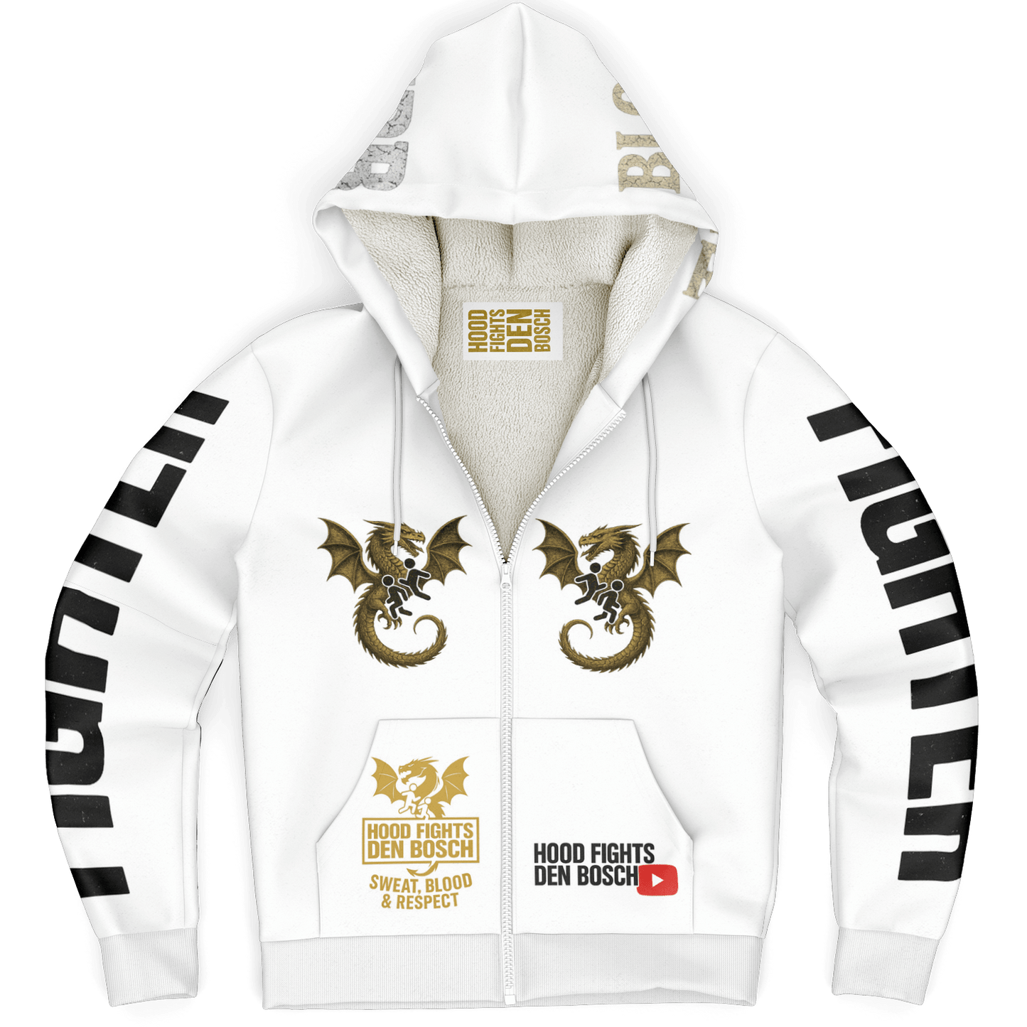 HFDB Microfleece HOODY: ultiem comfort in stijl - Hood Fights Den Bosch