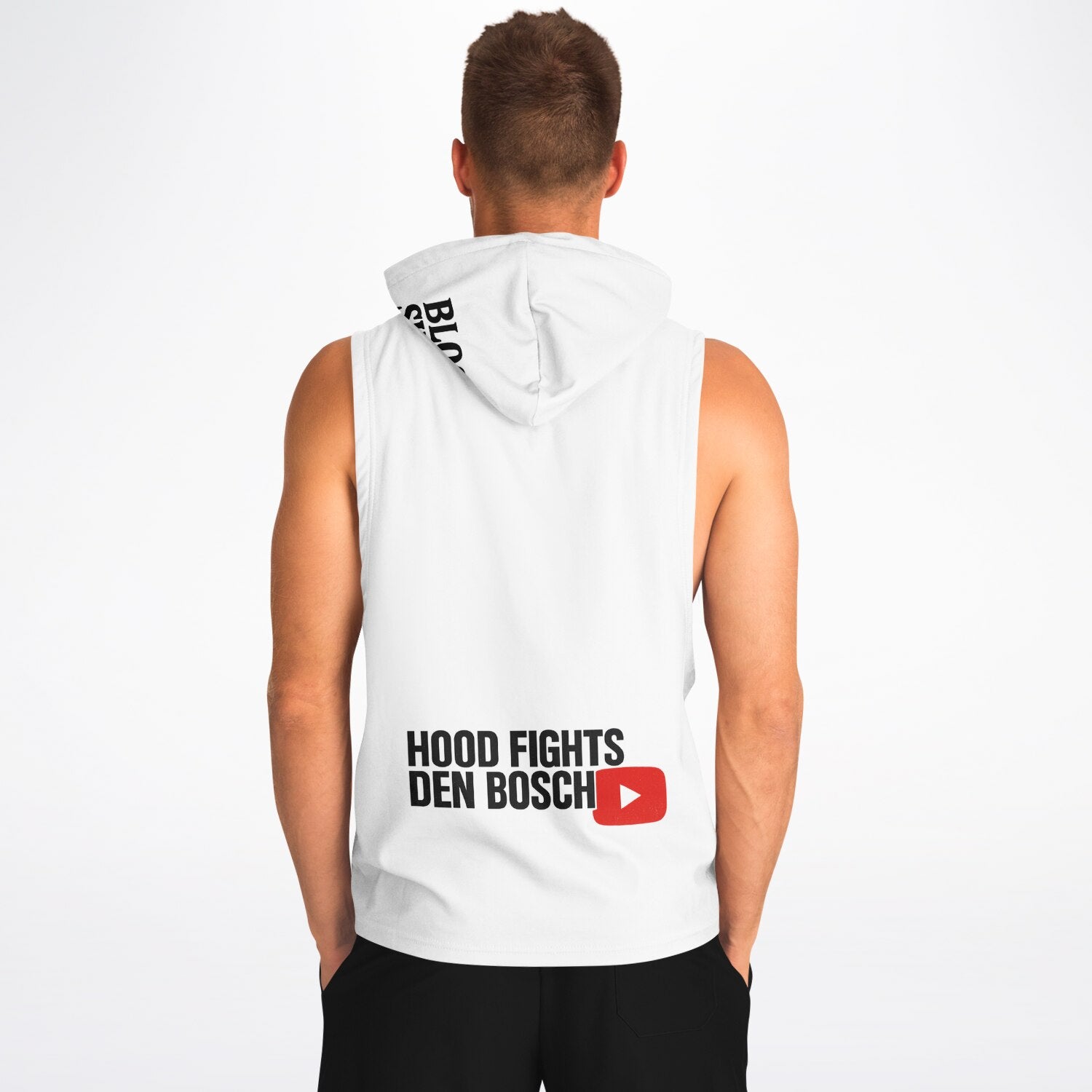 HFDB O.G Logo mouwloze Hoodie - Hood Fights Den Bosch