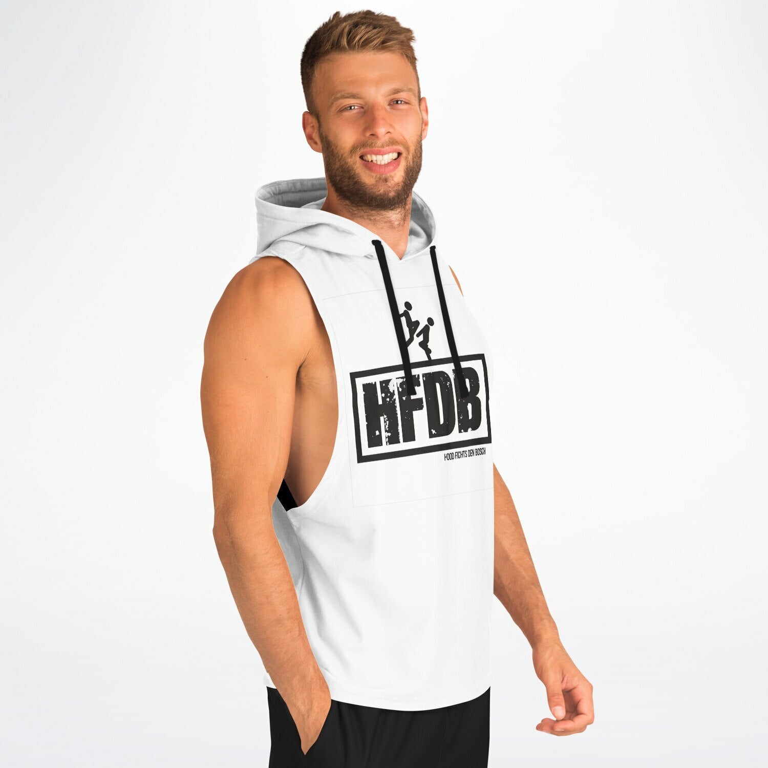 HFDB O.G Logo mouwloze Hoodie - Hood Fights Den Bosch