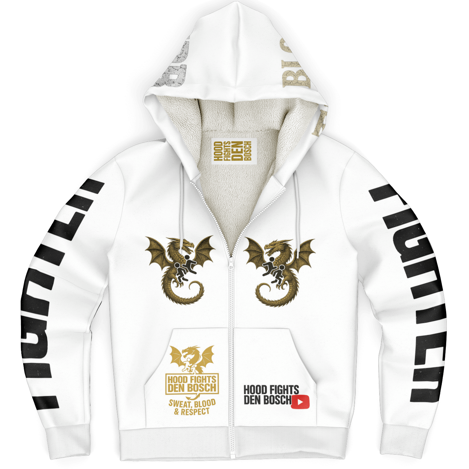 HFDB Microfleece HOODY: ultiem comfort in stijl - Hood Fights Den Bosch