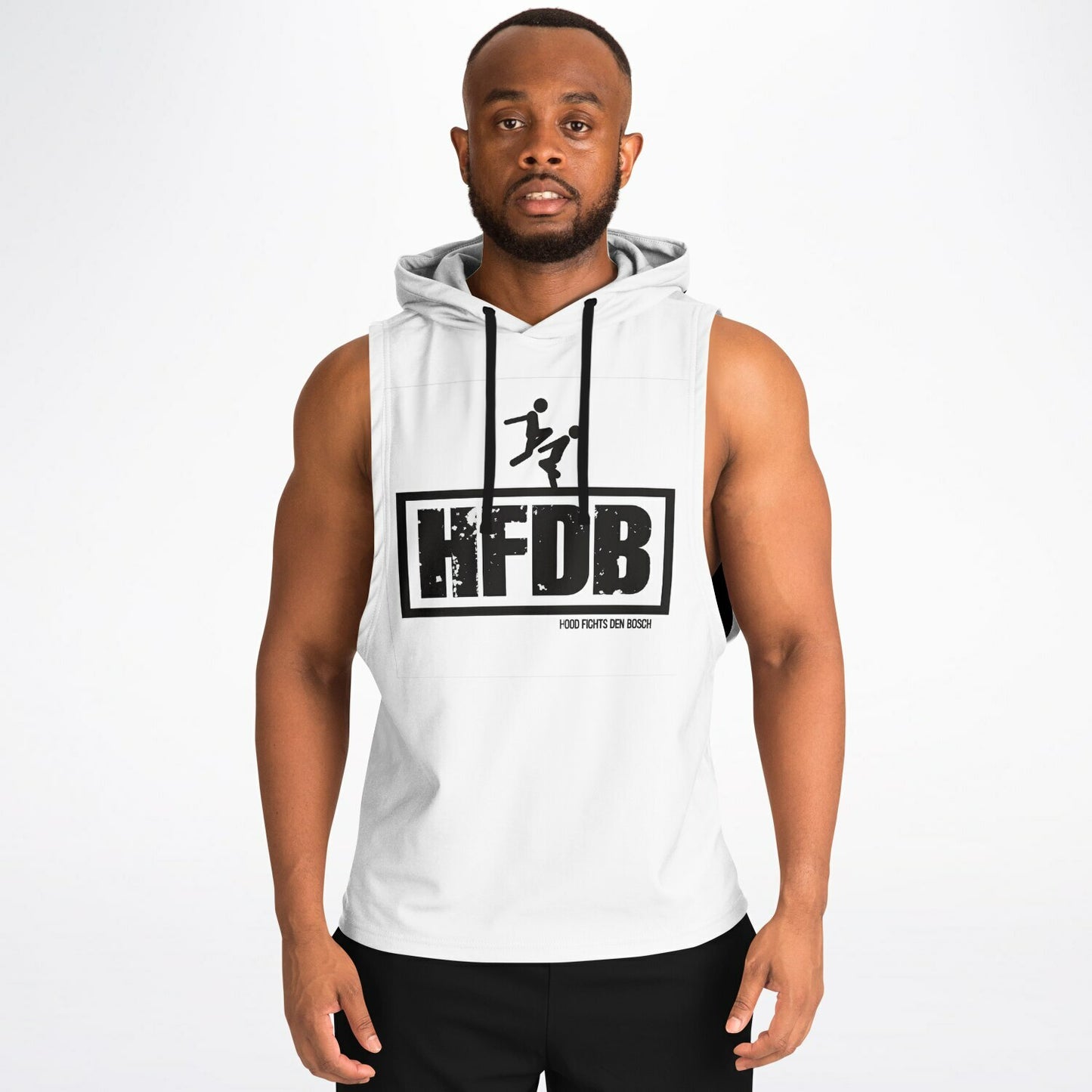 HFDB O.G Logo mouwloze Hoodie - Hood Fights Den Bosch