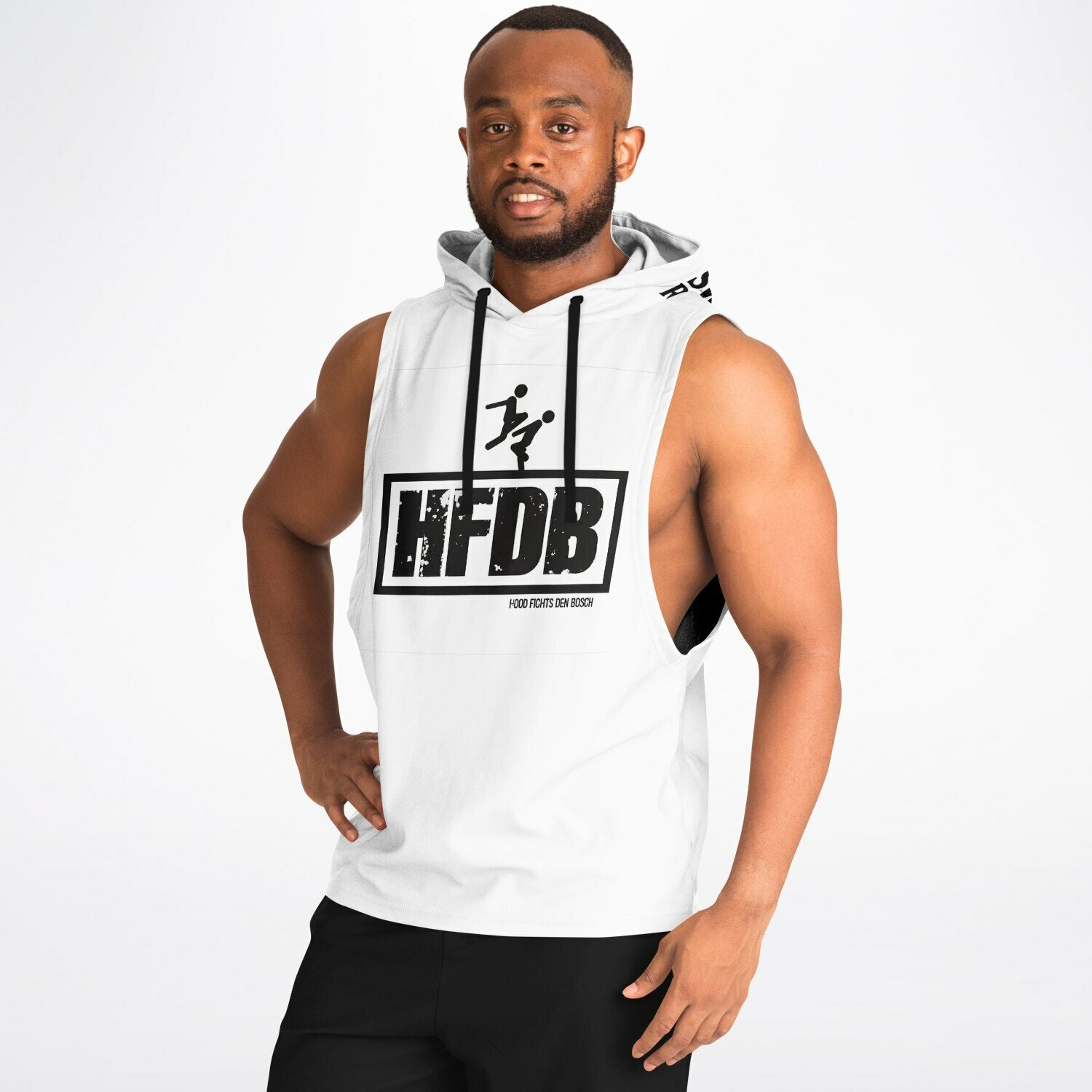HFDB O.G Logo mouwloze Hoodie - Hood Fights Den Bosch