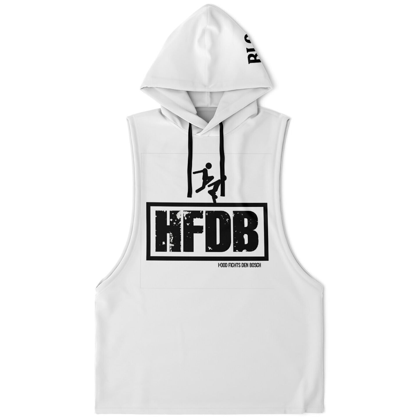 HFDB O.G Logo mouwloze Hoodie - Hood Fights Den Bosch