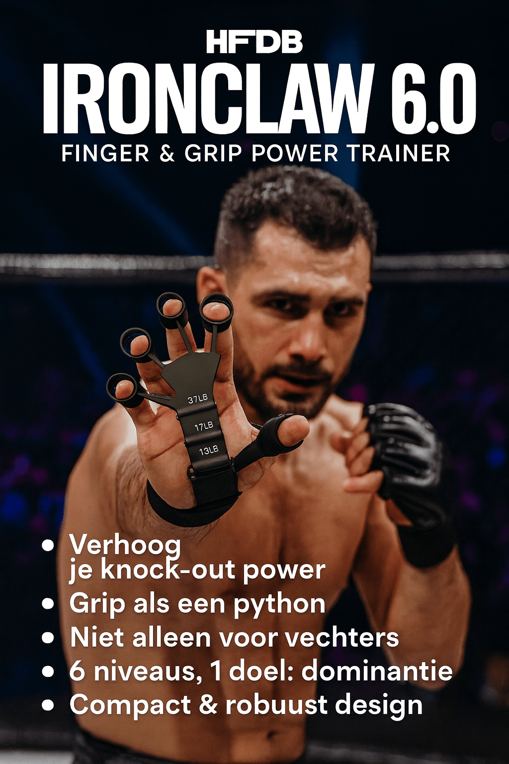 HFDB IRONCLAW 6.0 – Finger & Grip Power Trainer - Hood Fights Den Bosch