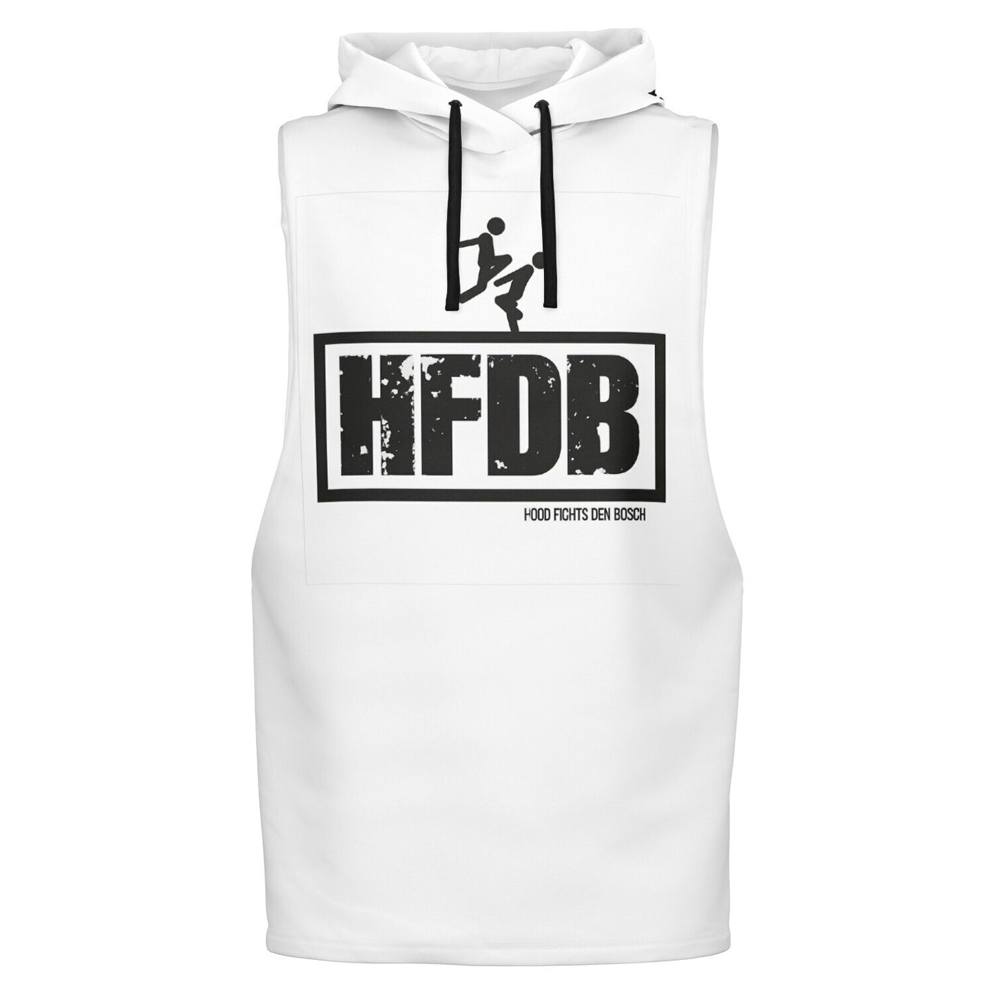 HFDB O.G Logo mouwloze Hoodie - Hood Fights Den Bosch