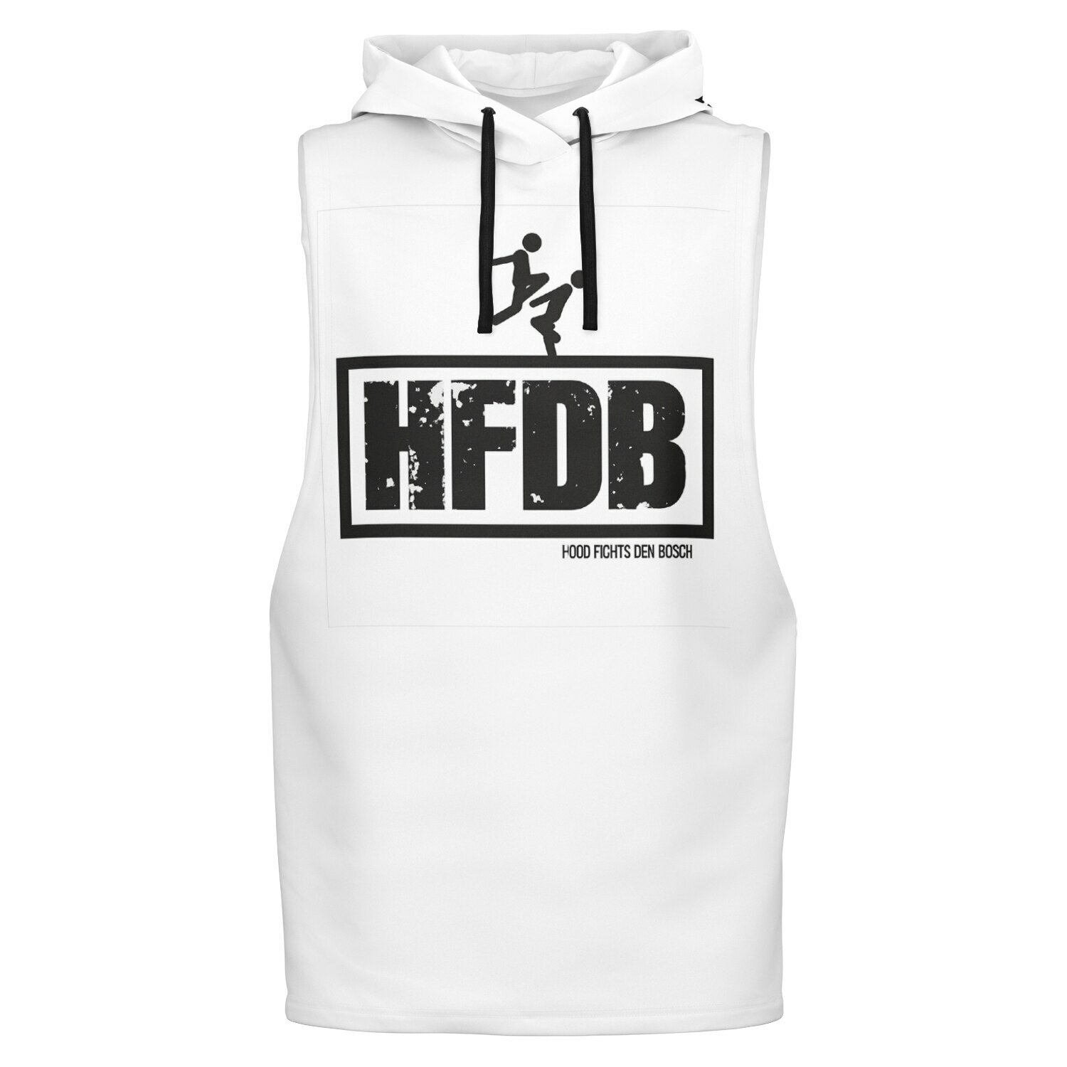 HFDB O.G Logo mouwloze Hoodie - Hood Fights Den Bosch